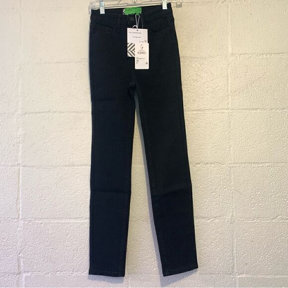 NWT Sandrine Rose Free People High Rise Black jeans 24 - Picture 1 of 6